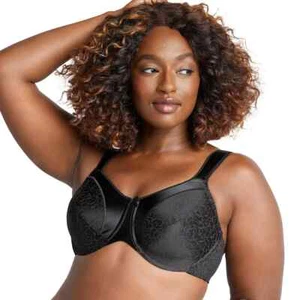 Bali 3562 Satin Tracings BH Minimizer Bügel 34DD schwarz - Bild 1 von 1