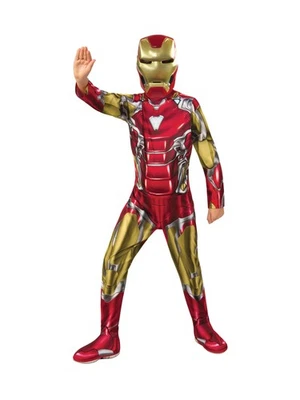 Boys Iron Man Marvel Endgame Cosplay Superhero Fancy Dress Kids Costume - Image 1 of 3