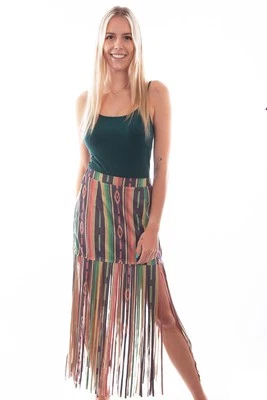 Scully Womens Serape Print Fringe Serape Polyester Blend Skirt - Image 1 of 3