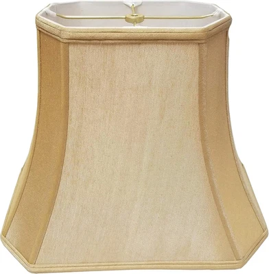 Royal Designs Rectangle Cut Corner Lamp Shade, Antique Gold, (6 X 8) X (9 X 14) - Image 1 of 4
