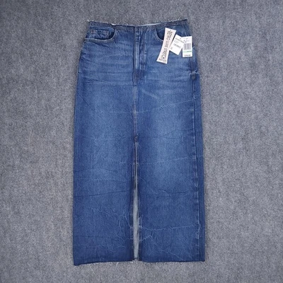 Maxi Falda Kensie Jeans Para Mujer 8 Azul Denim Retro Lujo Elastizada Dobladillo Crudo Nueva con Etiquetas Nueva Foto 1 de 4