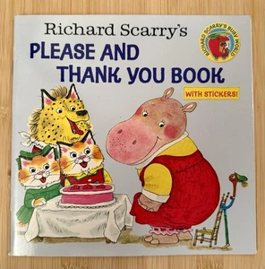 Richard Scarry's PLEASE AND THANK YOU with Stickers by Richard Scarry, paperback - Picture 1 of 6