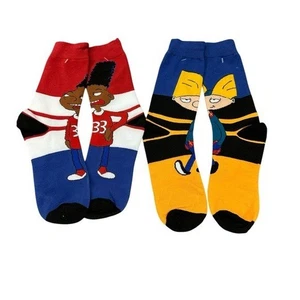 NEW 2 pairs adult crew socks one size 90s cartoon - Picture 1 of 1