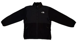 The North Face Denali Jacket Black Fleece Girls Large Full Zip Pockets - Picture 1 of 24