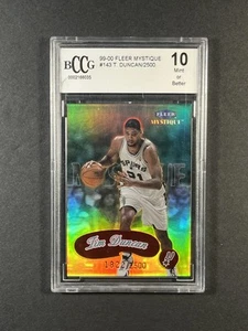 1999-00 FLEER MYSTIQUE TIM DUNCAN #143 #'D/2500 BCCG 10 SPURS HOF - Picture 1 of 2
