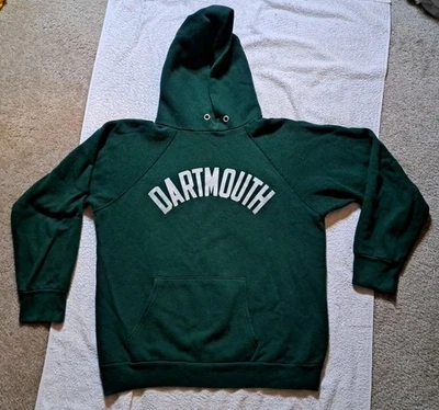 Винтажная зеленая толстовка с капюшоном 80-х Champion USA Dartmouth размер большой  - Изображение 1 из 4