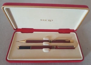 Vintage Micro RED gift set fine point roller ball pen .5 pencil. New. - Picture 1 of 6