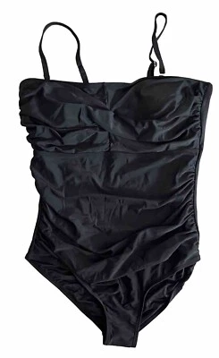 Smismivo Trägerloser Einteiliger Damen Badeanzugmit Bandeau Retro Bauchweg XXL - Bild 1 von 4