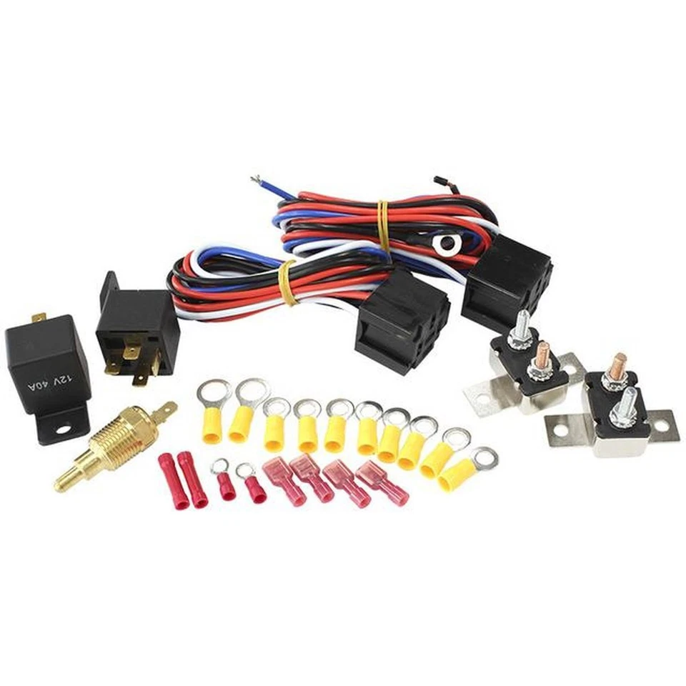 Aeroflow Twin Electric Fans Relay Kit Relays and Wiring Kit - image 1 of 1