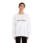 God is King Sweatshirt Birthday Gift Spiritual Christian Unisex Crew Sweatshirt