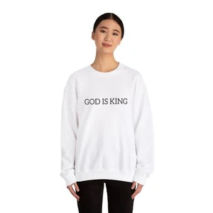 God is King Sweatshirt Geburtstagsgeschenk spirituell christlich Unisex Crew Sweatshirt - Bild 1 von 21