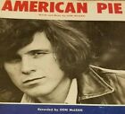 Vintage 1972 Don McLean AMERICAN PIE Der Tag, an dem die Musik starb Noten Klassiker
