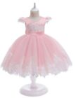 Flower Girl Dress Princess Lace Bridesmaid Wedding Party Tulle Dress Zg9