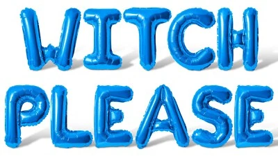 Banner Globo Letra BRUJA POR FAVOR - 16" Globos Decoraciones Fiesta Halloween Foto 1 de 4