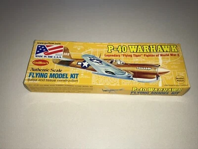 Guillow's WWII Curtiss P-40 Warhawk Balsa Kit #501 16-1/2” Wingspan NEW - Image 1 of 4