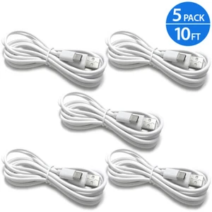 5x 10FT USB-C Cable Type C Charger For Samsung Galaxy S8 S9 S10 Plus Note 8 9 10 - Picture 1 of 7