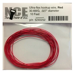 NCE Red Ultraflex Wire ~ 30AWG ~ 10 Feet ~ 5240252 ~ NEW - Picture 1 of 1
