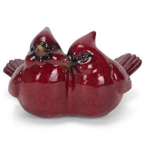 Glossy Red Double Cardinal 2 inch Resin Decorative Tabletop Christmas Figurine - Picture 1 of 6