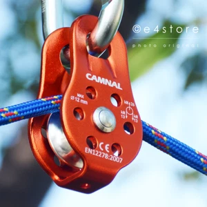 Rock Tree Climbing Pulley Arborist Rope Rigging Block Equipment Tool Orange 26KN - Picture 1 of 7