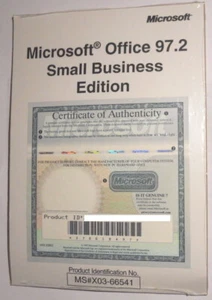 NOS Microsoft Office 97.2 Small Business Edition w/Certificate w License Sealed - Picture 1 of 1