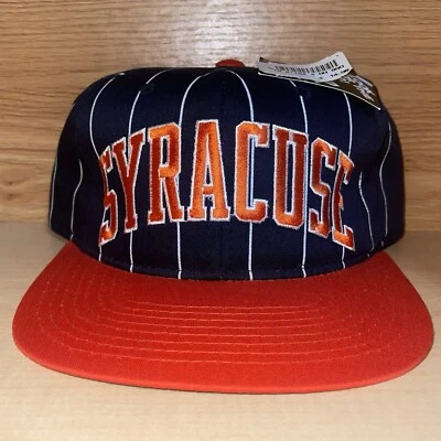 Chapéu listrado arco bloco Snapback iniciante Syracuse Orangemen vintage - Novo com etiquetas - Imagem 1 de 4
