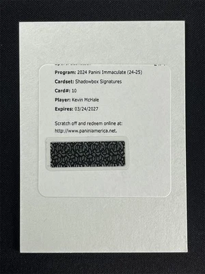 2024-25 Panini Immaculate Kevin McHale Shadowbox подписи автоматическое погашение /99 - Изображение 1 из 2