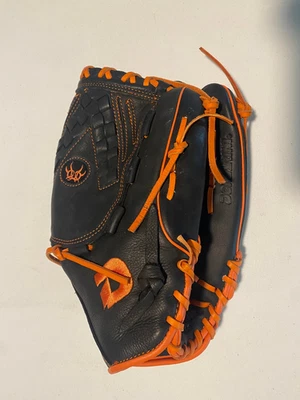 "Guante de béisbol softbol DeMarini Insane 14"" negro naranja tiro derecho EXCELENTE" Foto 1 de 4
