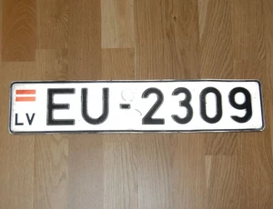 LATVIA STATE BEFORE EU CAR VEHICLE LICENSE PLATE - EU 2309 expired - Picture 1 of 1