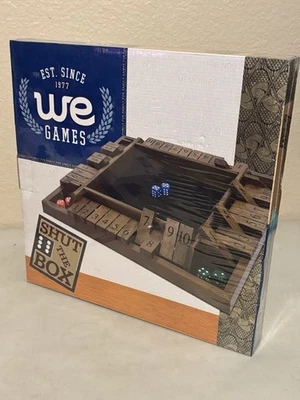 Shut The Box Wooden Board Game With Dice 4 Players Family Party Game Night New - Image 1 of 2