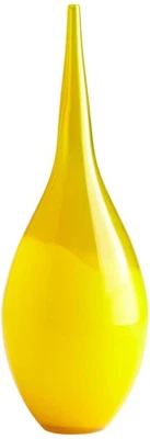 Jarrón de vidrio moderno Moonbeam amarillo brillante de 20" de alto Foto 1 de 2
