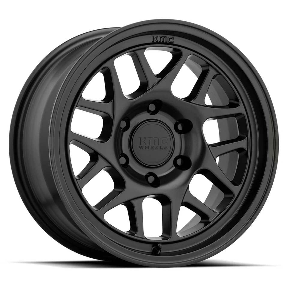 Llanta negra satinada KMC KM717 Bully Ol 17x8,5 5x5,5 17" 0 mm para Ram Dodge Foto 1 de 4