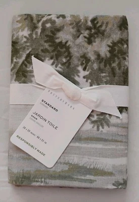 FALSA POTTERY BARN Jardín Toile - Estándar - Verde - Nueva con etiquetas 26 X 20 pulgadas Foto 1 de 4