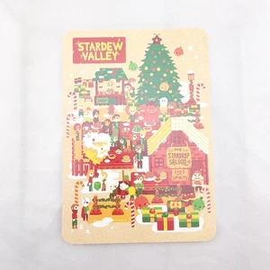 Tarjeta postal coleccionable Stardew Valley Christmas 2022 marrón Junimo impresión artística - Imagen 1 de 3
