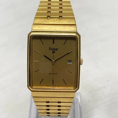 Reloj De Colección Pulsar Tank Hombre PARA REPUESTOS REPARACIÓN Tono Dorado V322-5070 Fecha Ajustable Foto 1 de 4