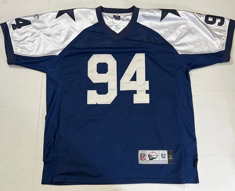 Demarcus Ware Dallas Cowboys Jersey Men Size 52 Reebok Blue White Throwback NFL Cover