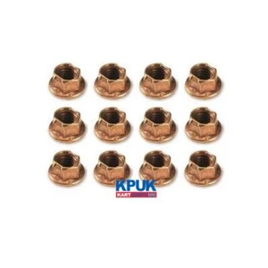 Kart 12 x  K Nut CIK Brass Type Wheel x  M8  Nut 10mm Spanner Size 8mm thread - Picture 1 of 2