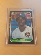 1987 Donruss #230 DARNELL COLES Detroit Tigers Baseball Card, 3rd Baseman,(MINT)