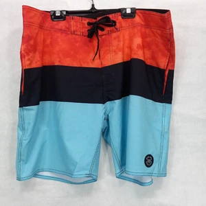 Pantalones Cortos Ron Jon Surf Shop Playa Natación para Hombres 36 Azul y Rojo 20 Costuras - Imagen 1 de 4