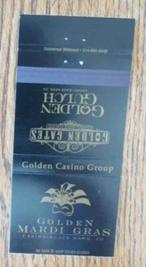 COLORADO CASINO MATCHBOOK COVER: GOLDEN MARDI GRAS BLACK HAWK, CO MATCHCOVER -D4 - Picture 1 of 1