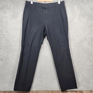 Gucci Dress Pants Mens Black Flat Front Trousers 34x32 Straight Leg Career - Picture 1 of 19