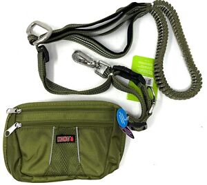 Kong Hands Free Dog Leash with Pouch Attachment 6’ Ft , Reflective, GREEN, NWT