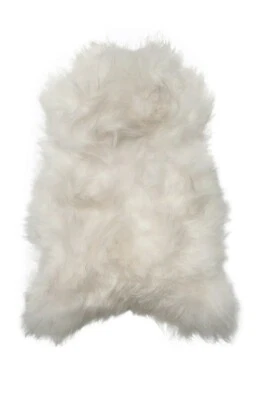 Genuine Icelandic Sheepskin Rug Large 2x3 ft. White Natural Made In Poland - Image 1 of 4