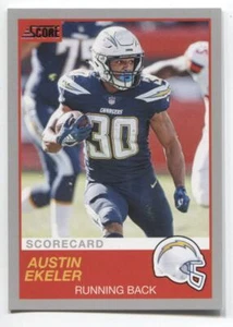 AUSTIN EKELER 2019 Score Football SCORECARD - LOS ANGELES CHARGERS - # 27 - Picture 1 of 1