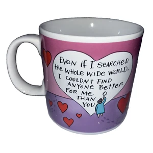 Vintage Russ 8oz Ceramic Coffee Mug Novelty Valentines Love Heart Retro - Picture 1 of 6