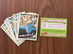 1985 Topps TIFFANY Set (15) VON HAYES #68 cards LOT PHILLIES *MINT* HIGH GRADE - Picture 1 of 1