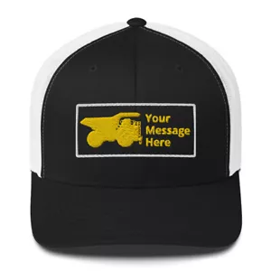 Custom Dump Truck Cap.Personalized Heavy Machinery Hat for Driver Operators C025 - Picture 1 of 11
