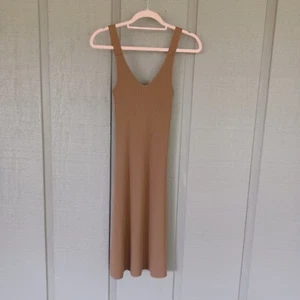 Vince Ribbed Knit Dress Size XS Women Preppy Cotton Blend Sleeveless Stretch - Picture 1 of 16