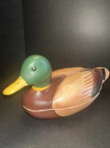 Keramik Stockente - Handarbeit in Brasilien 1978 - nummerierte Avon Schmuckschatulle - Bild 1 von 12