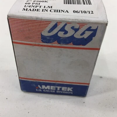 Ametek 163269 Pressure Gauge 2" 0-60PSI 1/4" NPT LM P500K - Image 1 of 4