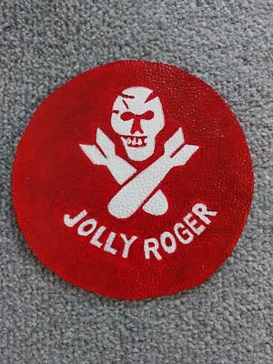 Hand Painted WW2 Leather Squadron Group Patch 320th Bombardment Squadron 90th BG - Image 1 of 4